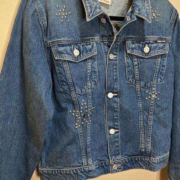 Bowie x MOTHER The Bruiser Embellished Denim Jacket Size M - Picture 7 of 11